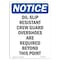 Signmission OSHA Notice, 7" Height, Oil-Slip Resistant Crew Guard Sign, 7" X 5", Portrait OS-NS-D-57-V-16972 - alternate 1
